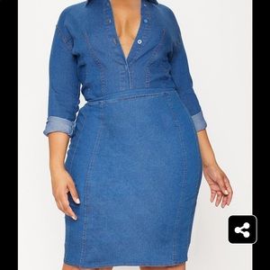 Denim bodycon skirt from Pretty Little Thing